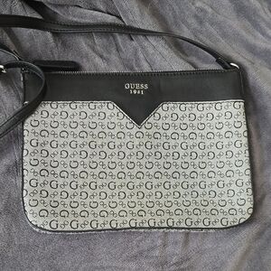 Guess Black and Gray Crossbody Bag
